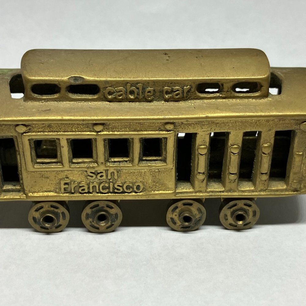 Vintage Souvenir Miniature Brass San Francisco Cable Car